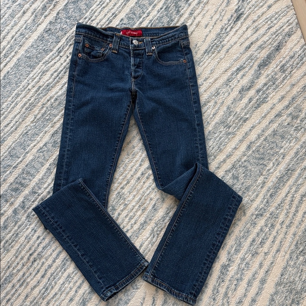 Levi's Dark Blue Straight Leg Jeans